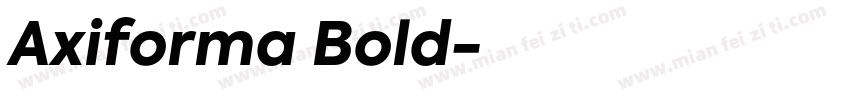 Axiforma Bold字体转换